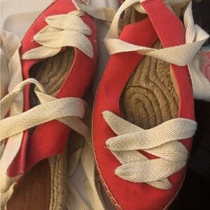 J. Crew Coral Espadrille Sandals